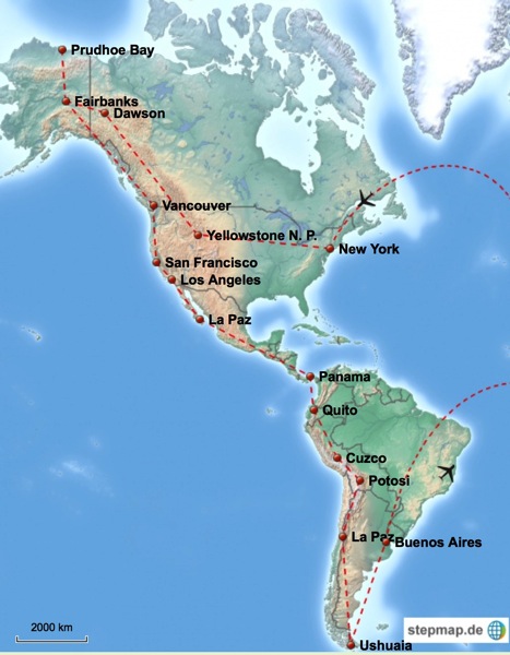 PanAm geplante Route