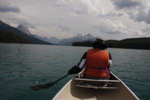 auf dem Maligne Lake