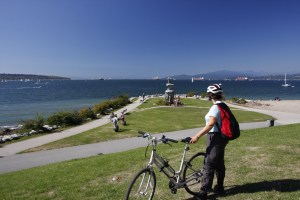 mit dem Bike am Pazifik