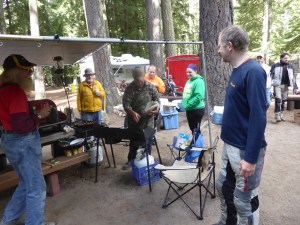 Morgens früh beim Burritofrühstück! Wir werden hier verwöhnt...