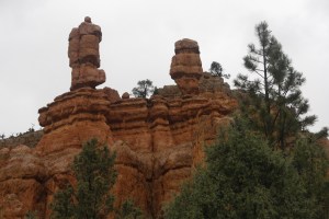 Red Canyon mit 2 Türmchen, die wohl im Bryce zu hunderten zu sehen sein müssen.