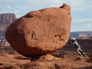 Nachtrag: Auf dem Shafertrail - M. bei der Arbeit ;-)